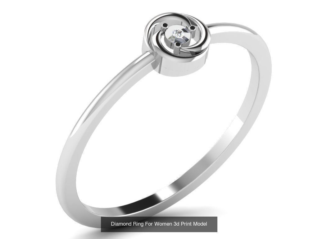 Diamond Rings Collection For Women 3d Print Model _80