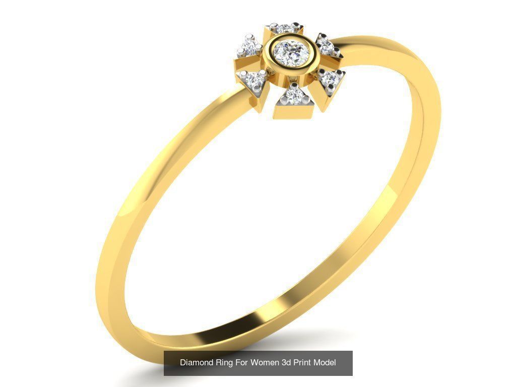 Diamond Rings Collection For Women 3d Print Model _110