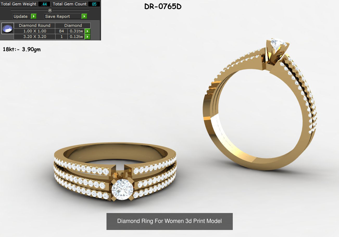 Diamond Rings Collection For Women 3d Print Model _23