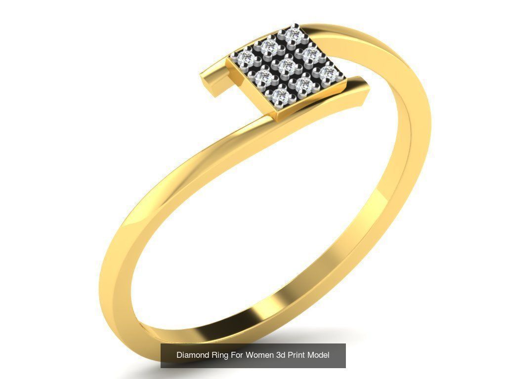 Diamond Rings Collection For Women 3d Print Model _55