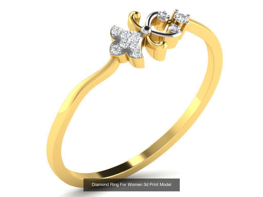 Diamond Rings Collection For Women 3d Print Model _111