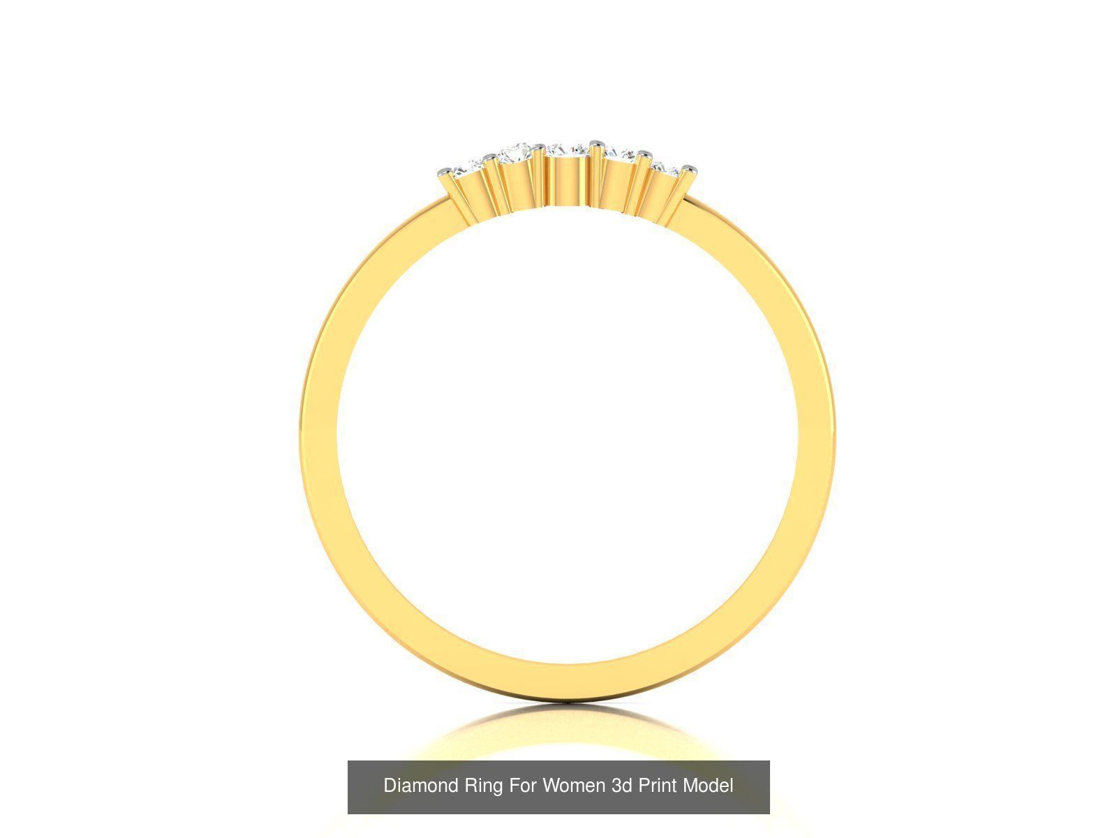 Diamond Rings Collection For Women 3d Print Model _15