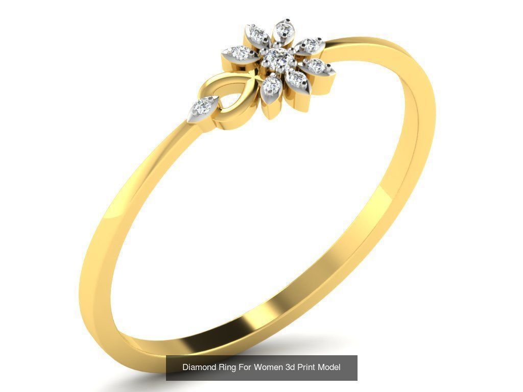 Diamond Rings Collection For Women 3d Print Model _104
