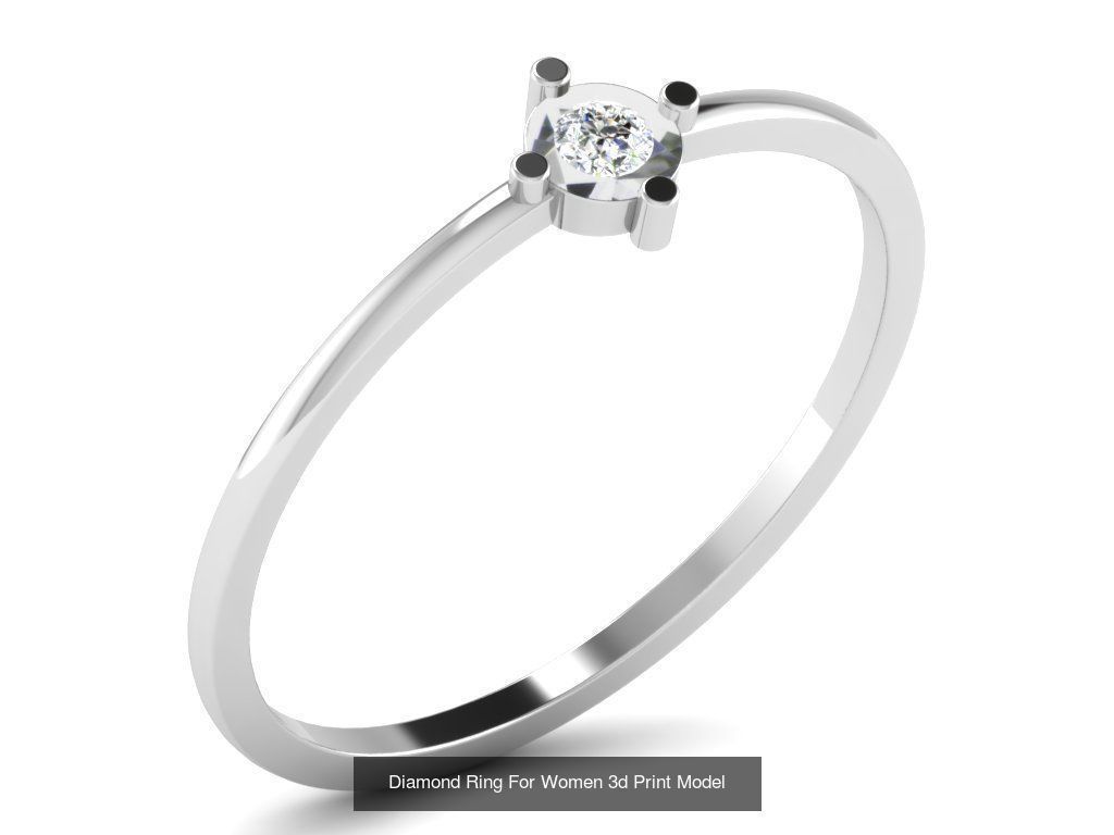 Diamond Rings Collection For Women 3d Print Model _102