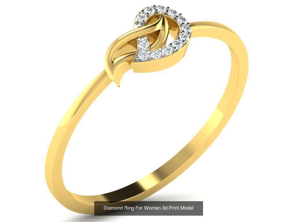 Diamond Rings Collection For Women 3d Print Model _125