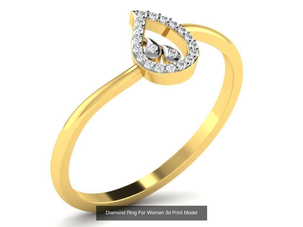 Diamond Rings Collection For Women 3d Print Model _112
