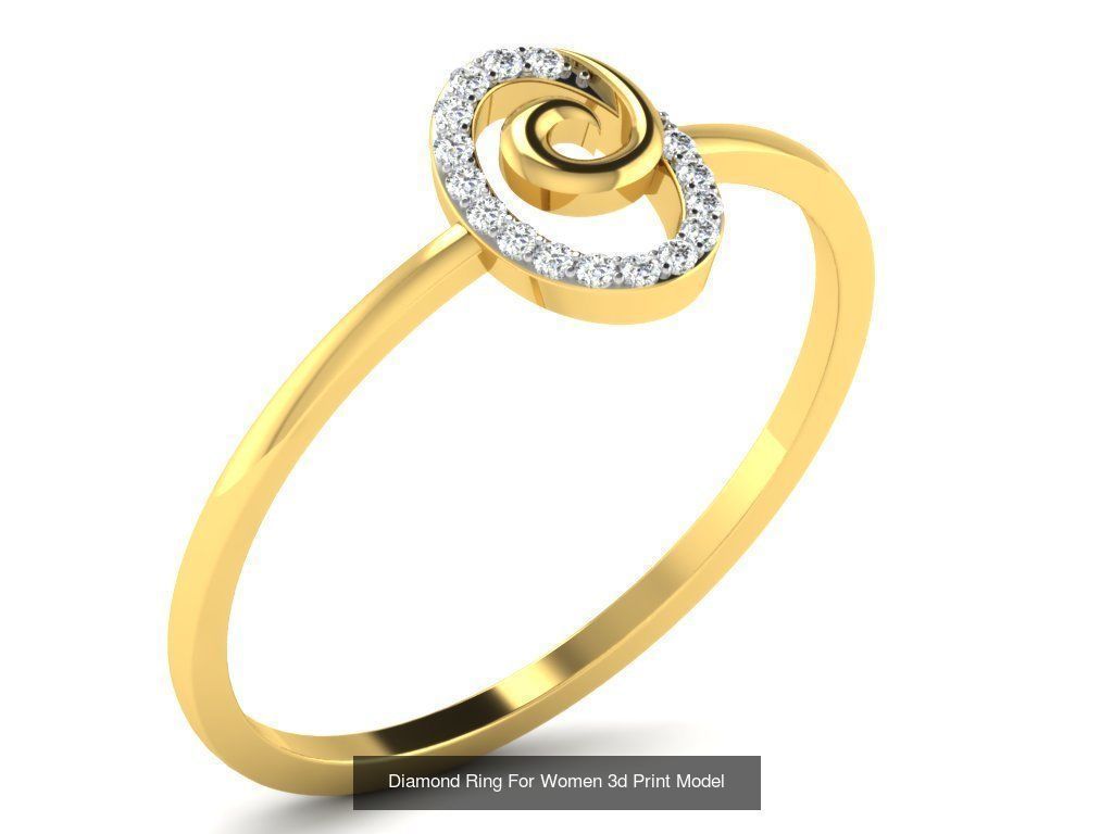 Diamond Rings Collection For Women 3d Print Model _116