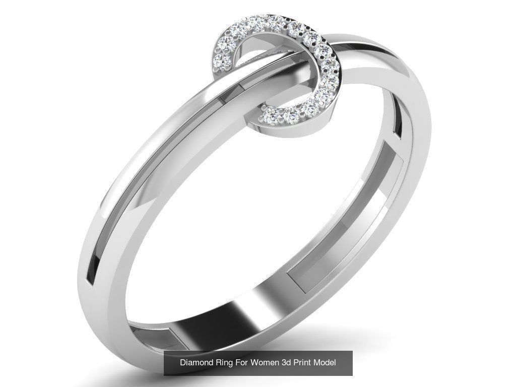 Diamond Rings Collection For Women 3d Print Model _91
