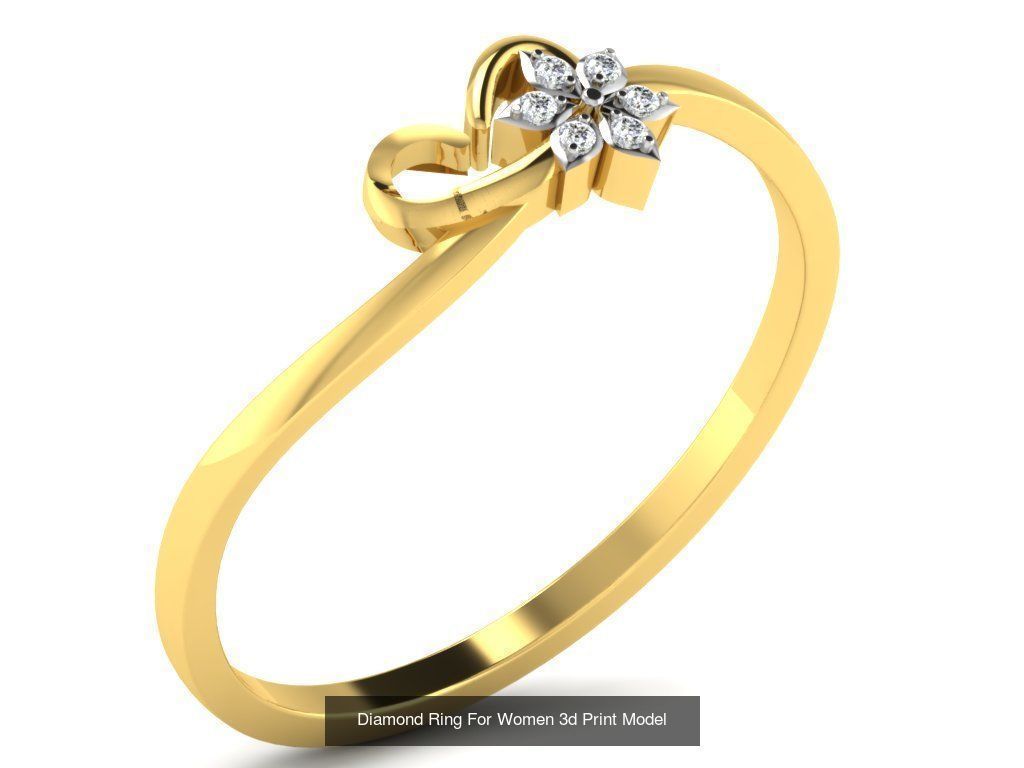 Diamond Rings Collection For Women 3d Print Model _106