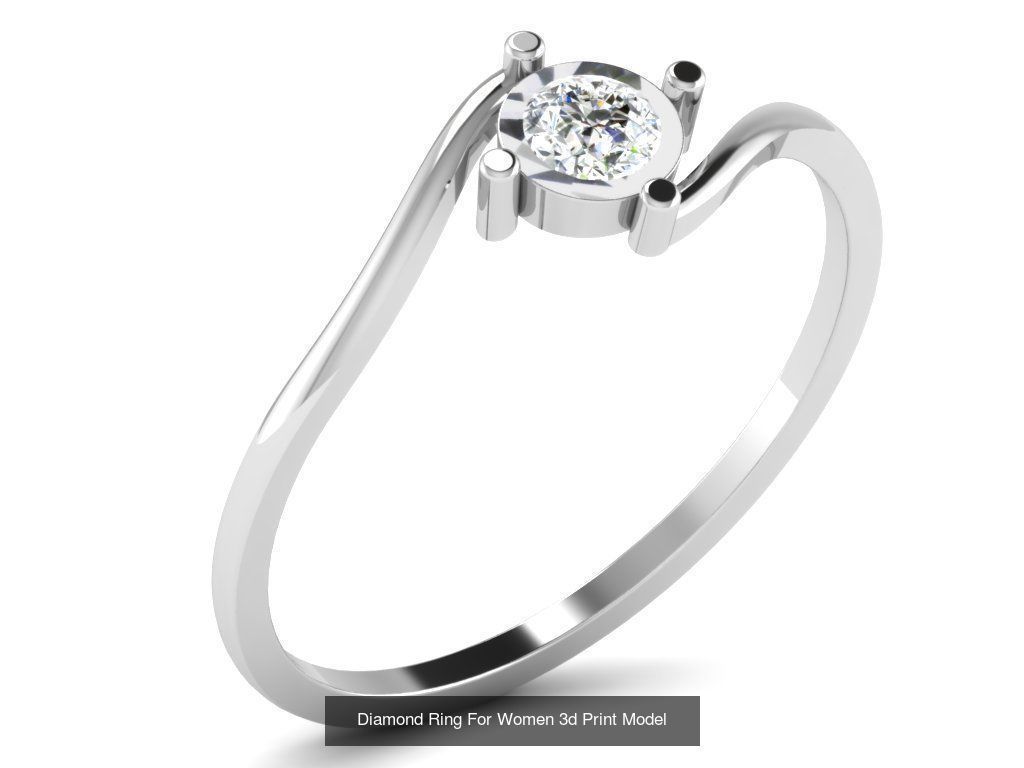Diamond Rings Collection For Women 3d Print Model _100