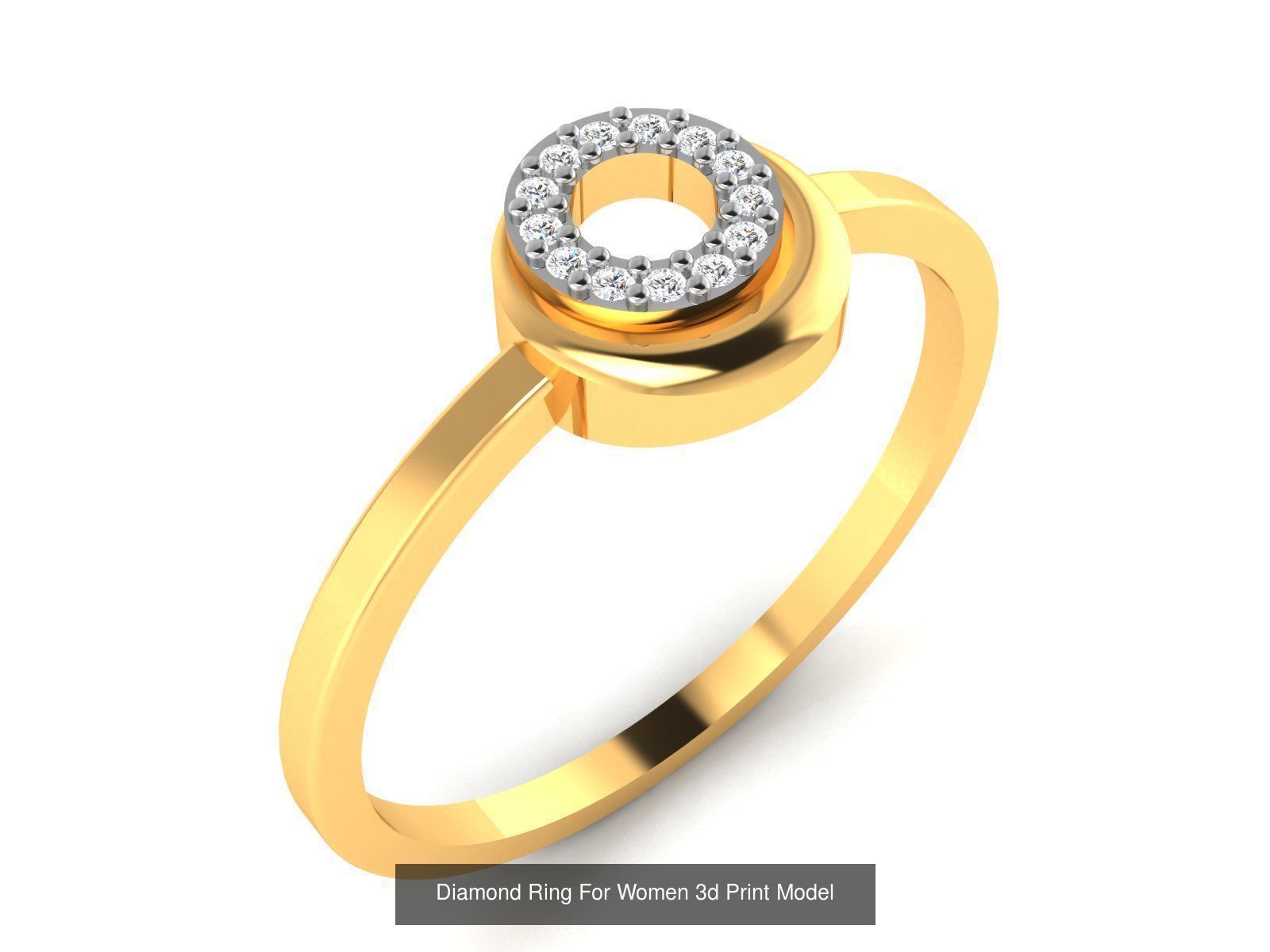 Diamond Rings Collection For Women 3d Print Model _37