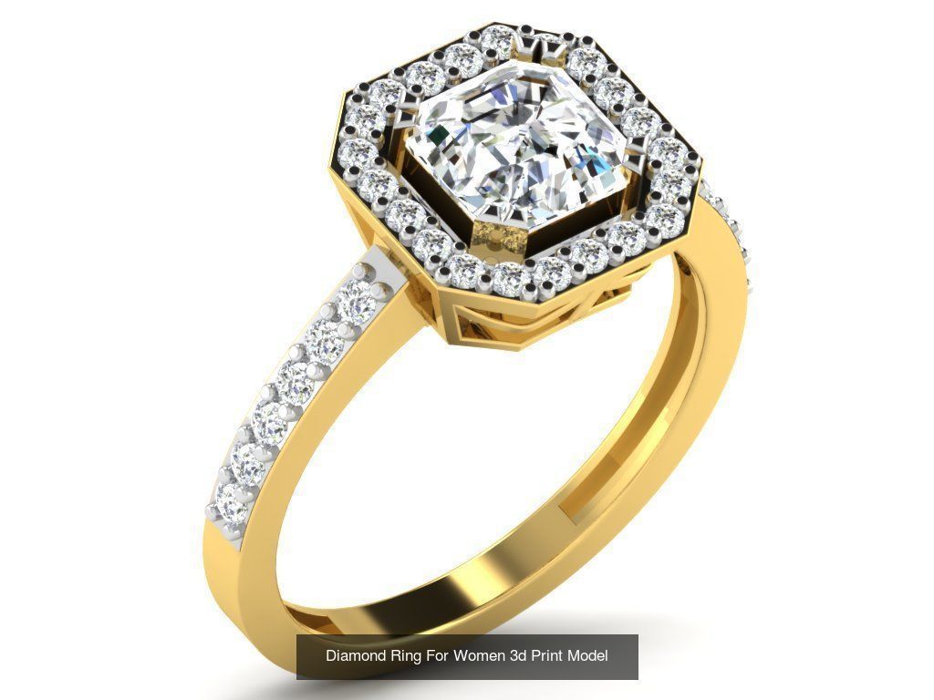 Diamond Rings Collection For Women 3d Print Model _72