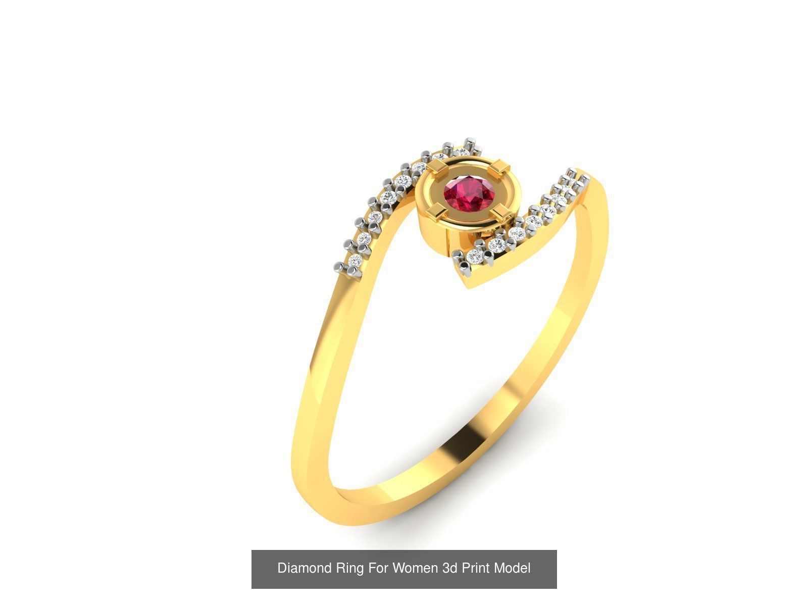 Diamond Rings Collection For Women 3d Print Model _129