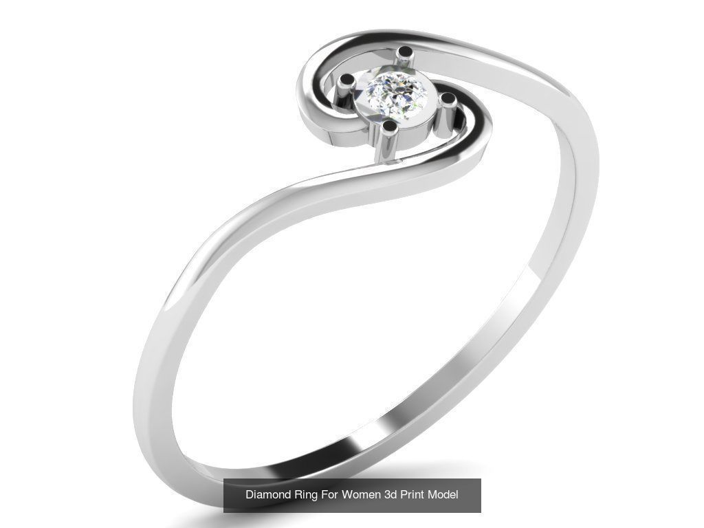Diamond Rings Collection For Women 3d Print Model _92