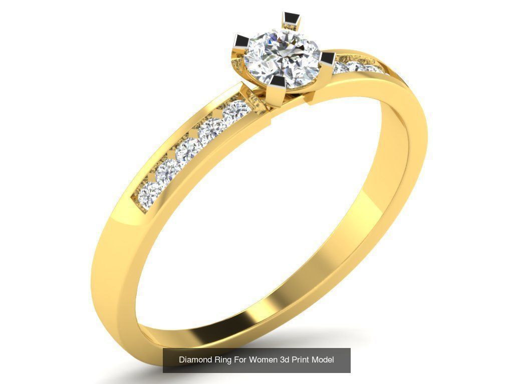 Diamond Rings Collection For Women 3d Print Model _78