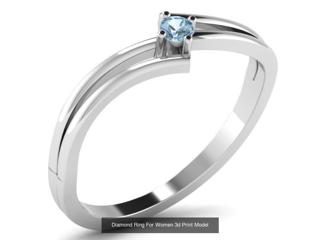 Diamond Rings Collection For Women 3d Print Model _88