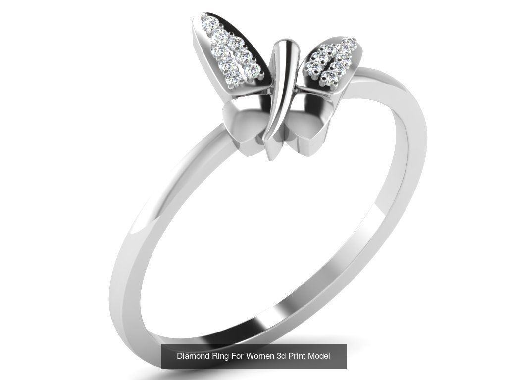 Diamond Rings Collection For Women 3d Print Model _89