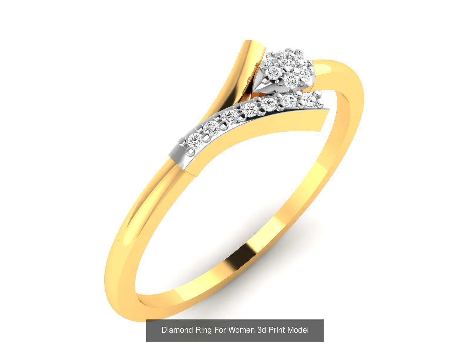 Diamond Rings Collection For Women 3d Print Model _41