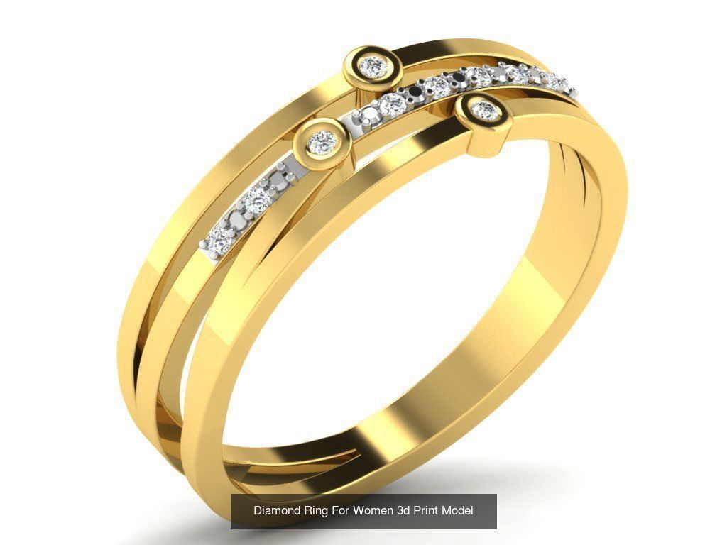 Diamond Rings Collection For Women 3d Print Model _48