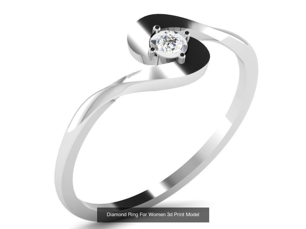 Diamond Rings Collection For Women 3d Print Model _93
