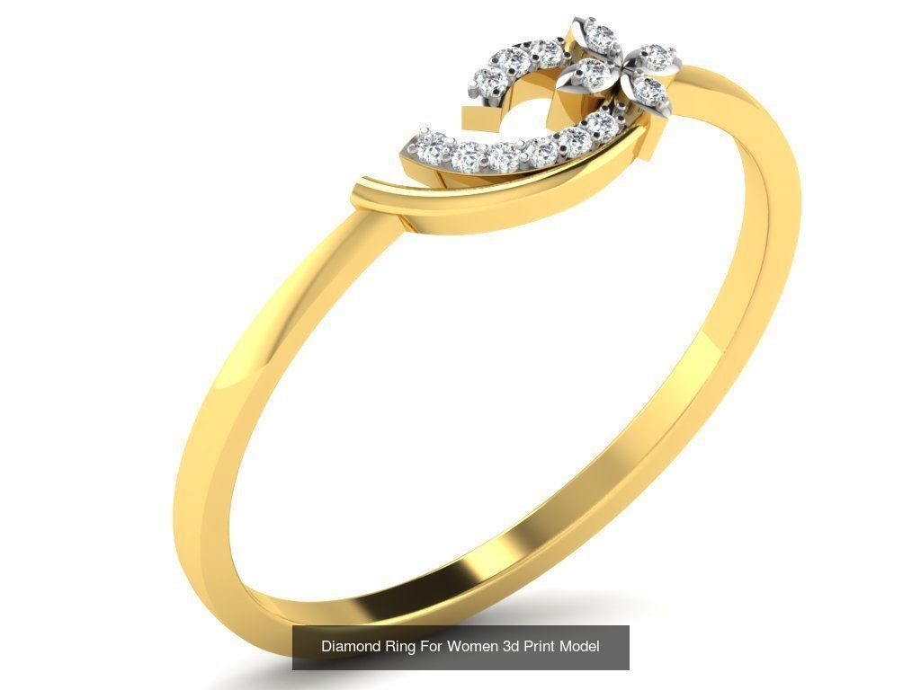 Diamond Rings Collection For Women 3d Print Model _119
