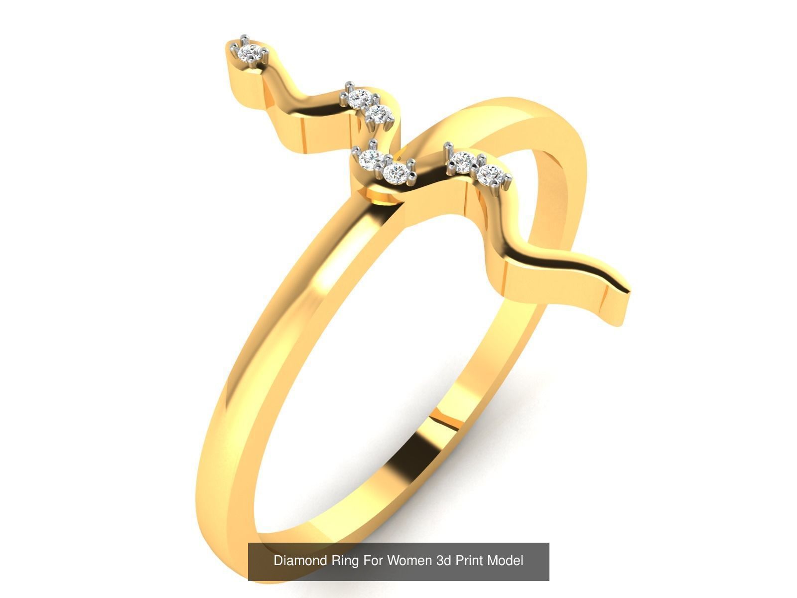 Diamond Rings Collection For Women 3d Print Model _45