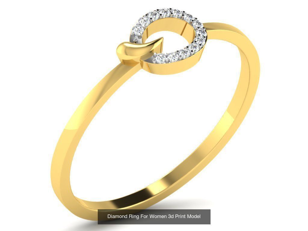 Diamond Rings Collection For Women 3d Print Model _118