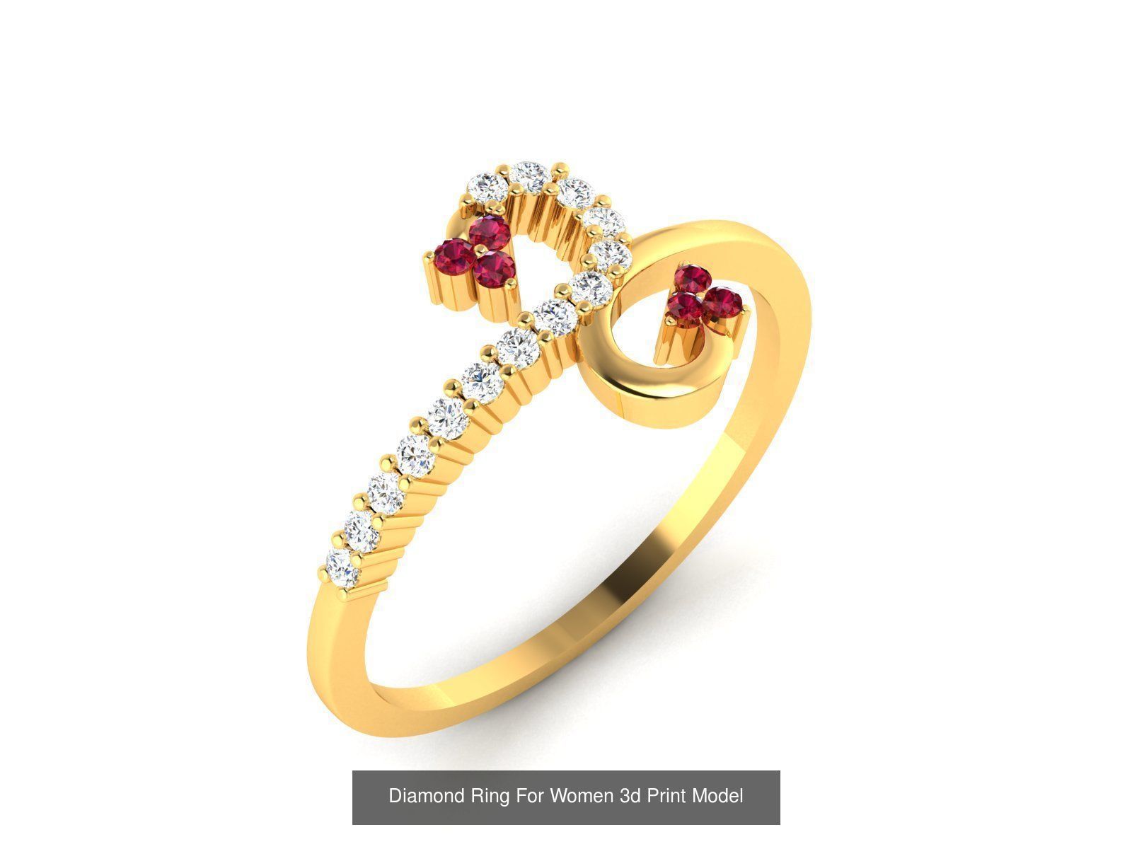 Diamond Rings Collection For Women 3d Print Model _24