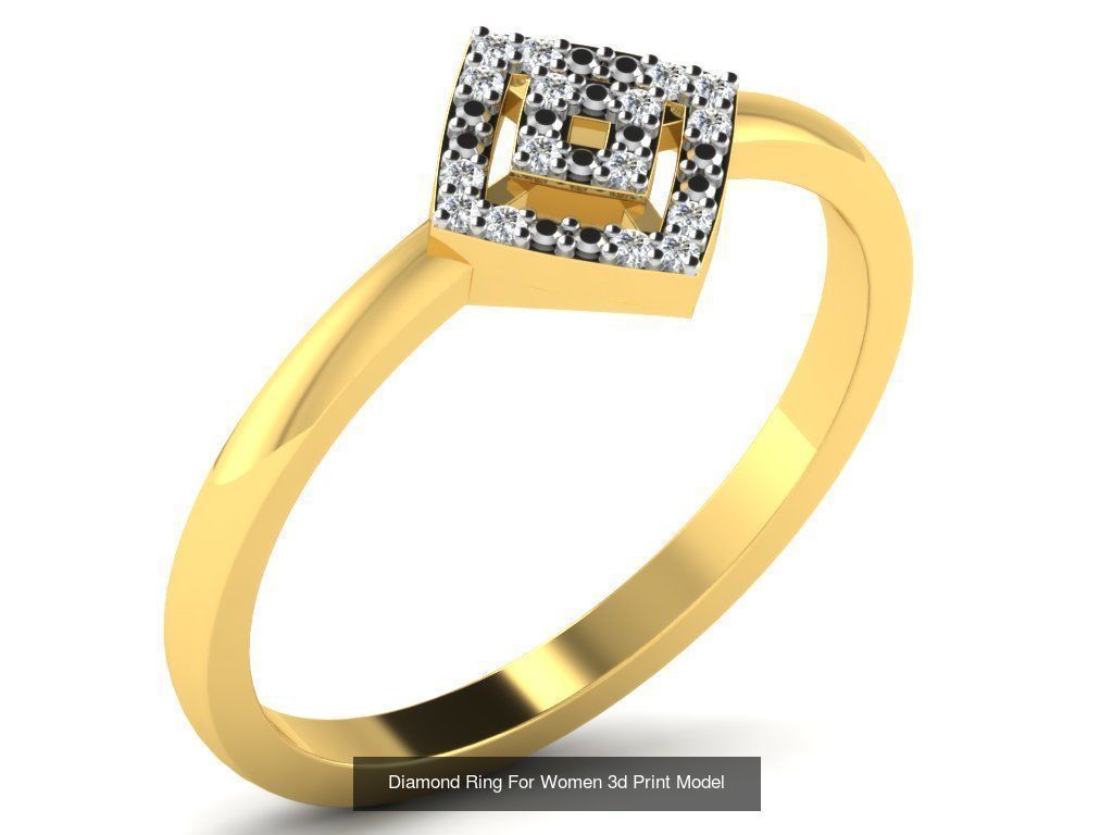 Diamond Rings Collection For Women 3d Print Model _35