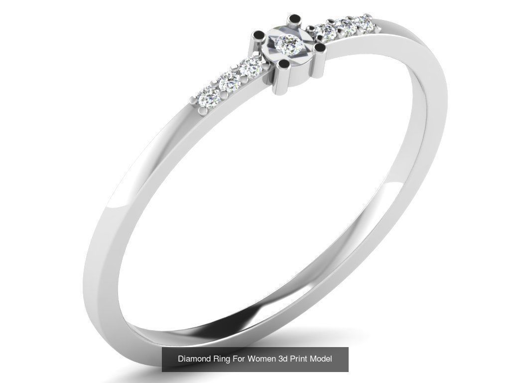 Diamond Rings Collection For Women 3d Print Model _95