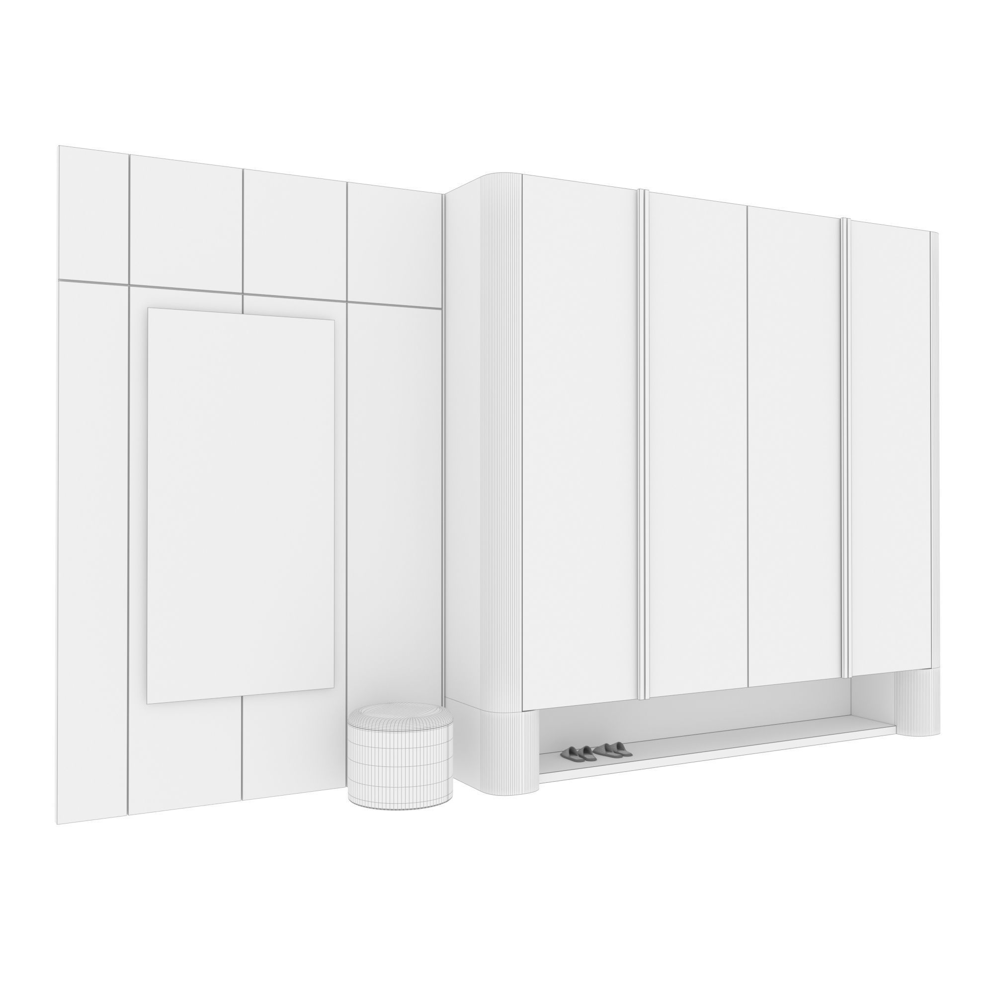 Hallway set 03 3D model_6