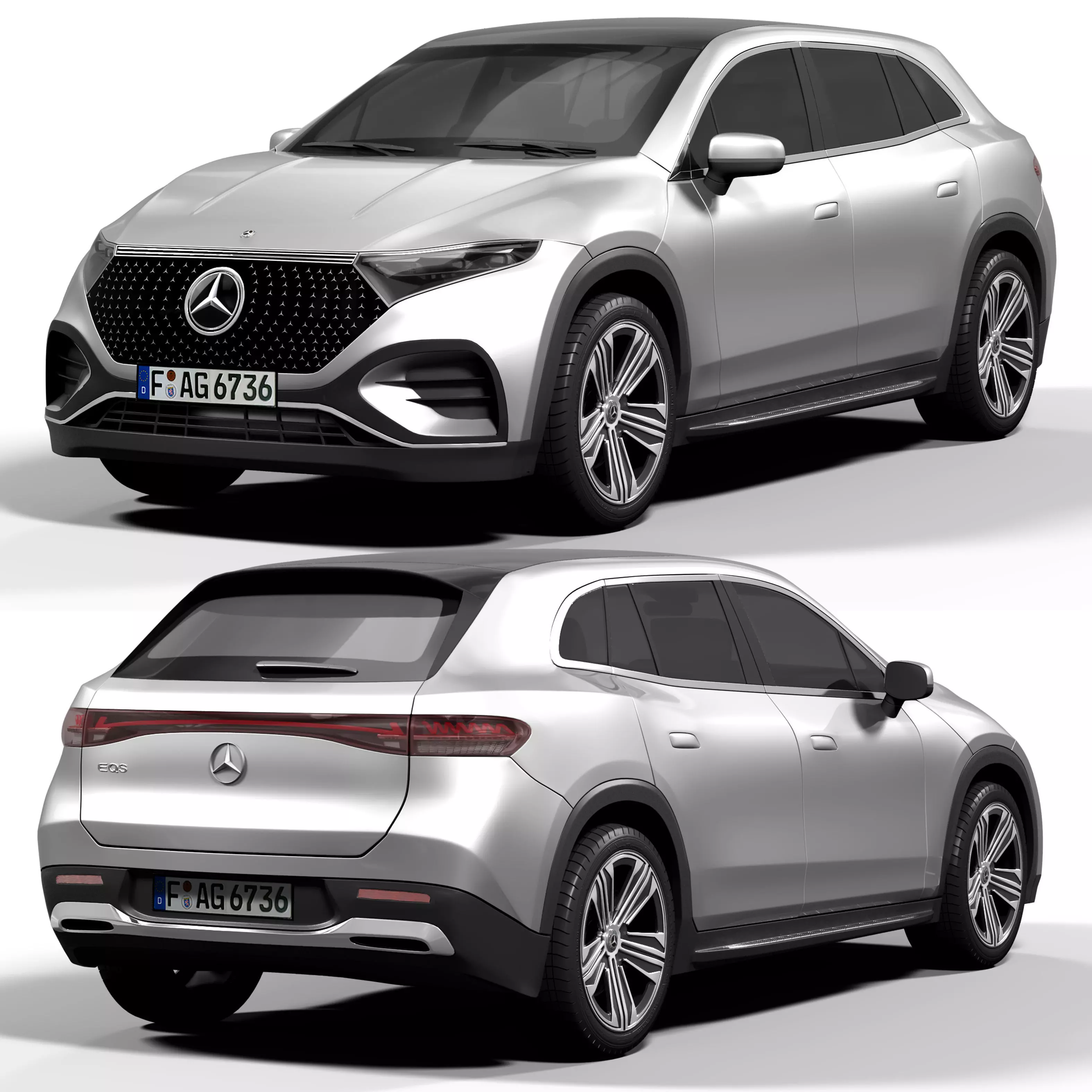 Benz EQS SUV 2023 3D model