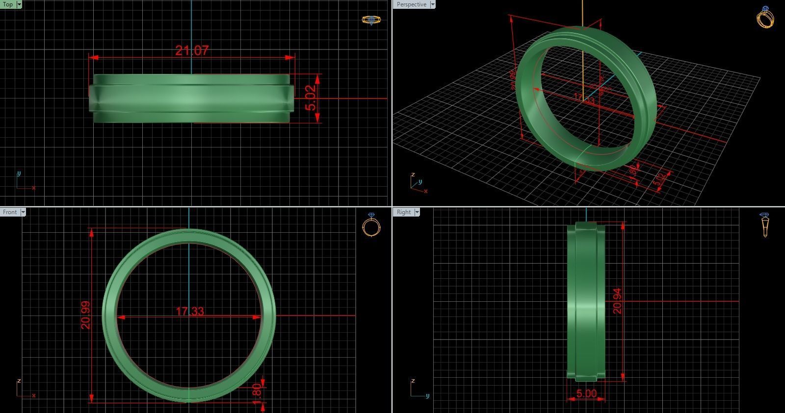 Band Ring 123 3D print model_5