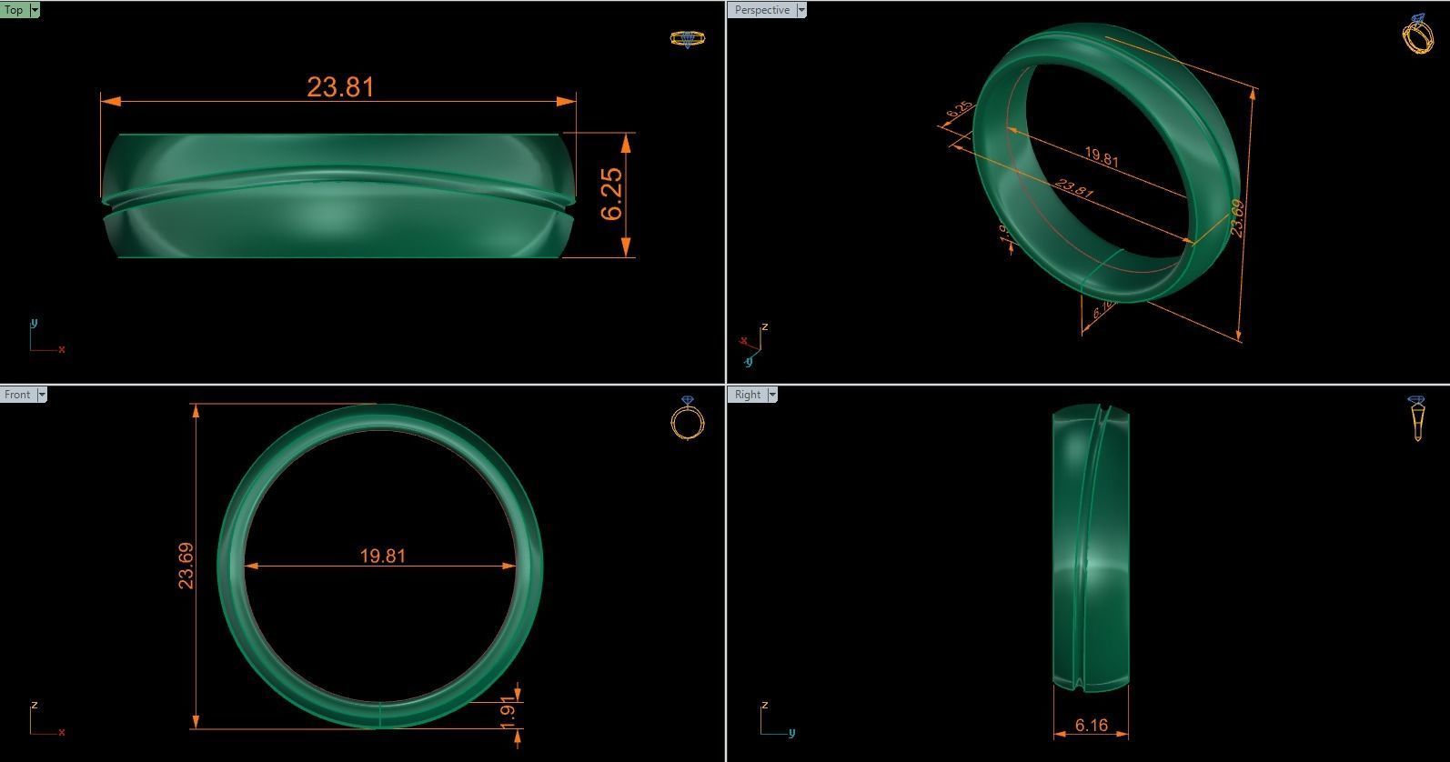 Band Ring 141 3D print model_5