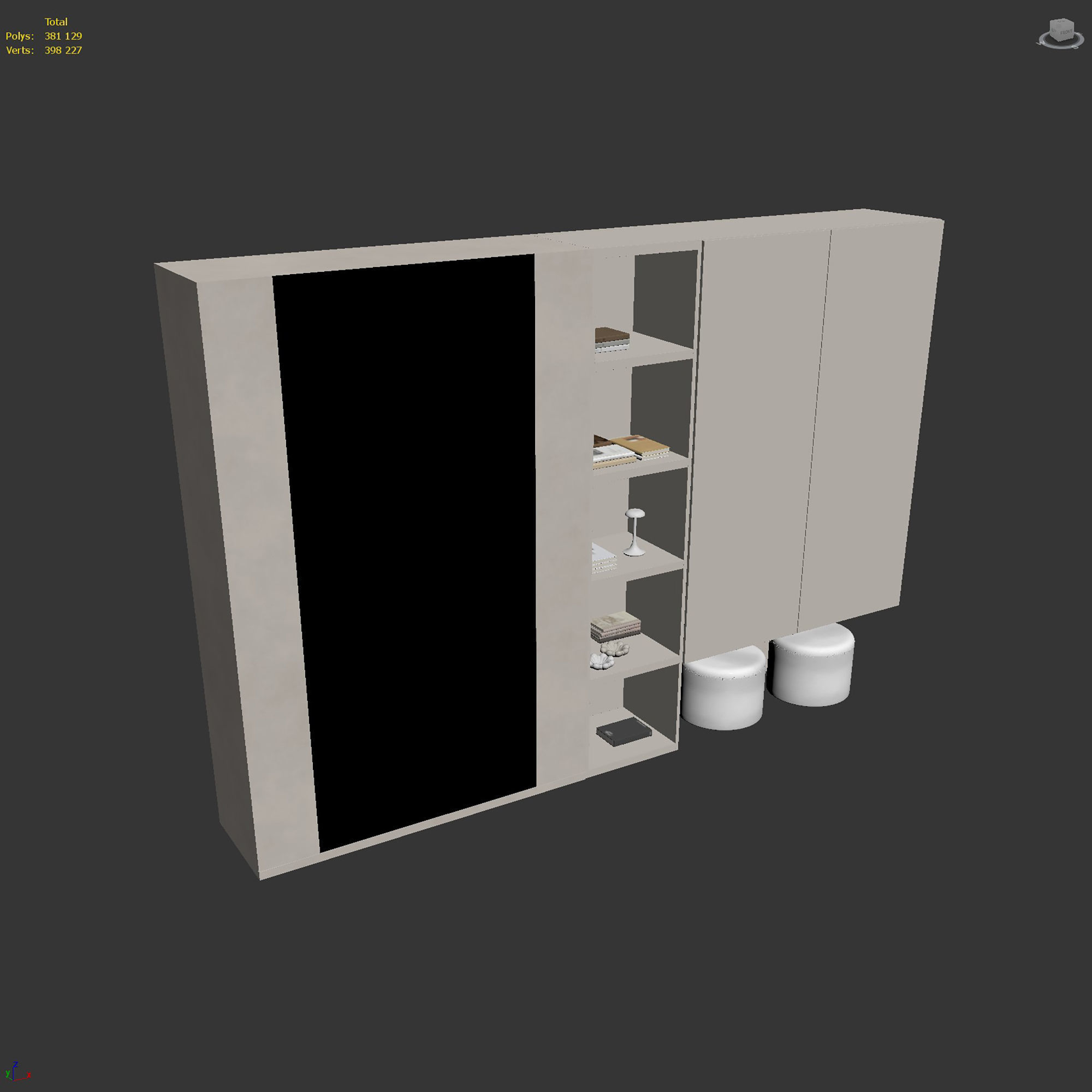 Hallway set 06 3D model_7