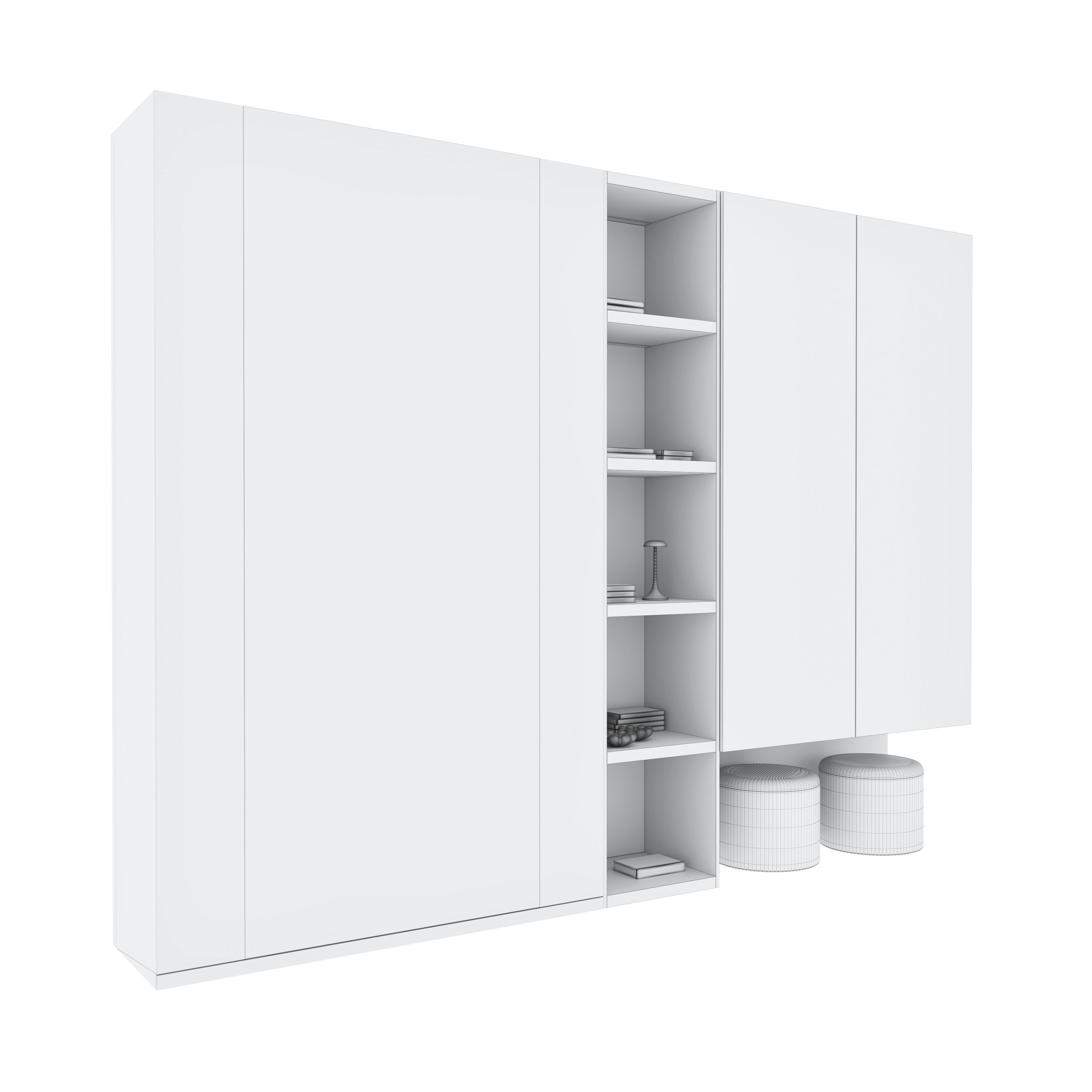 Hallway set 06 3D model_6