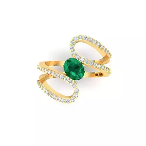Single Emerald Ring