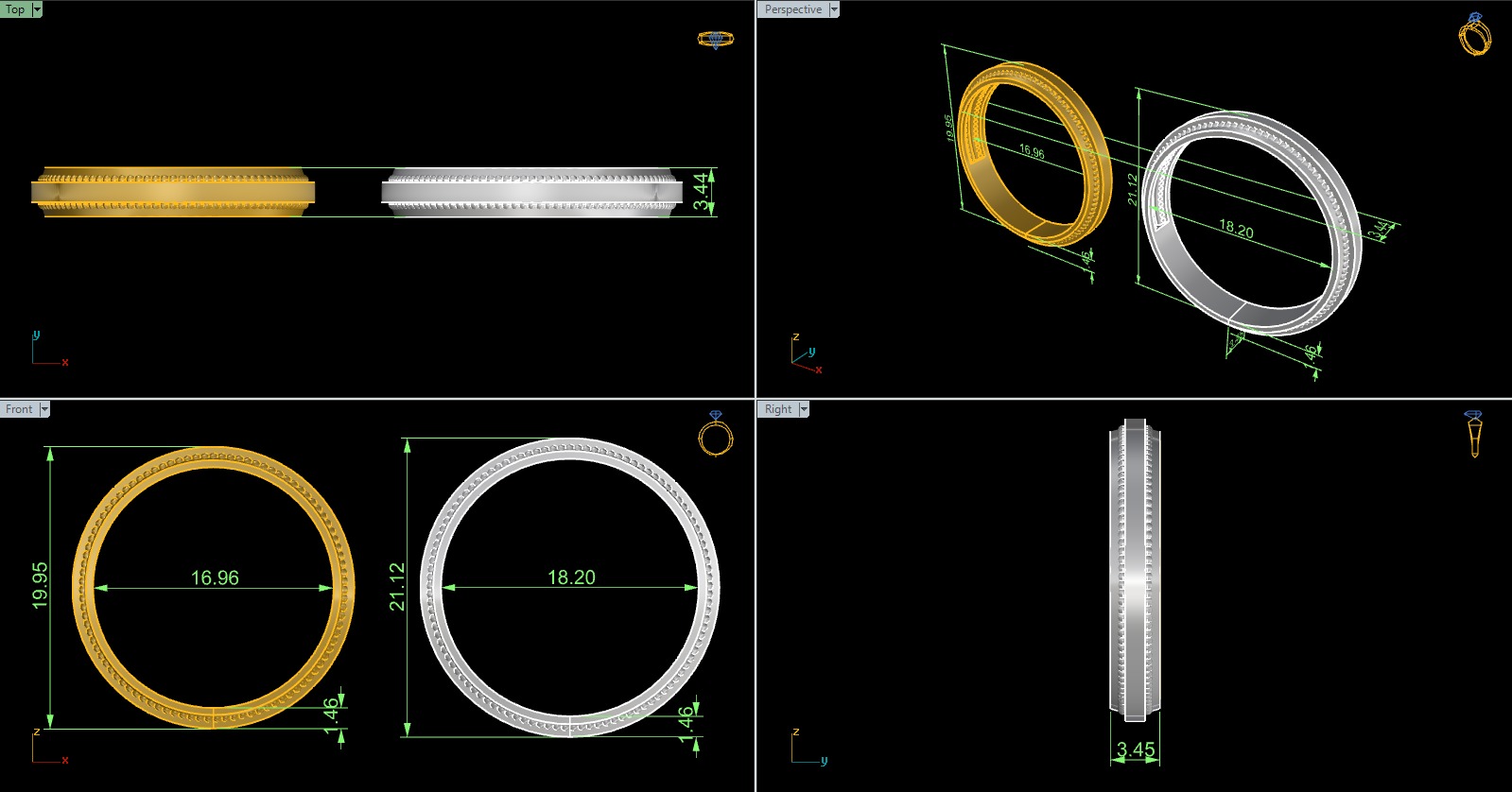Band Ring 156 3D print model_5