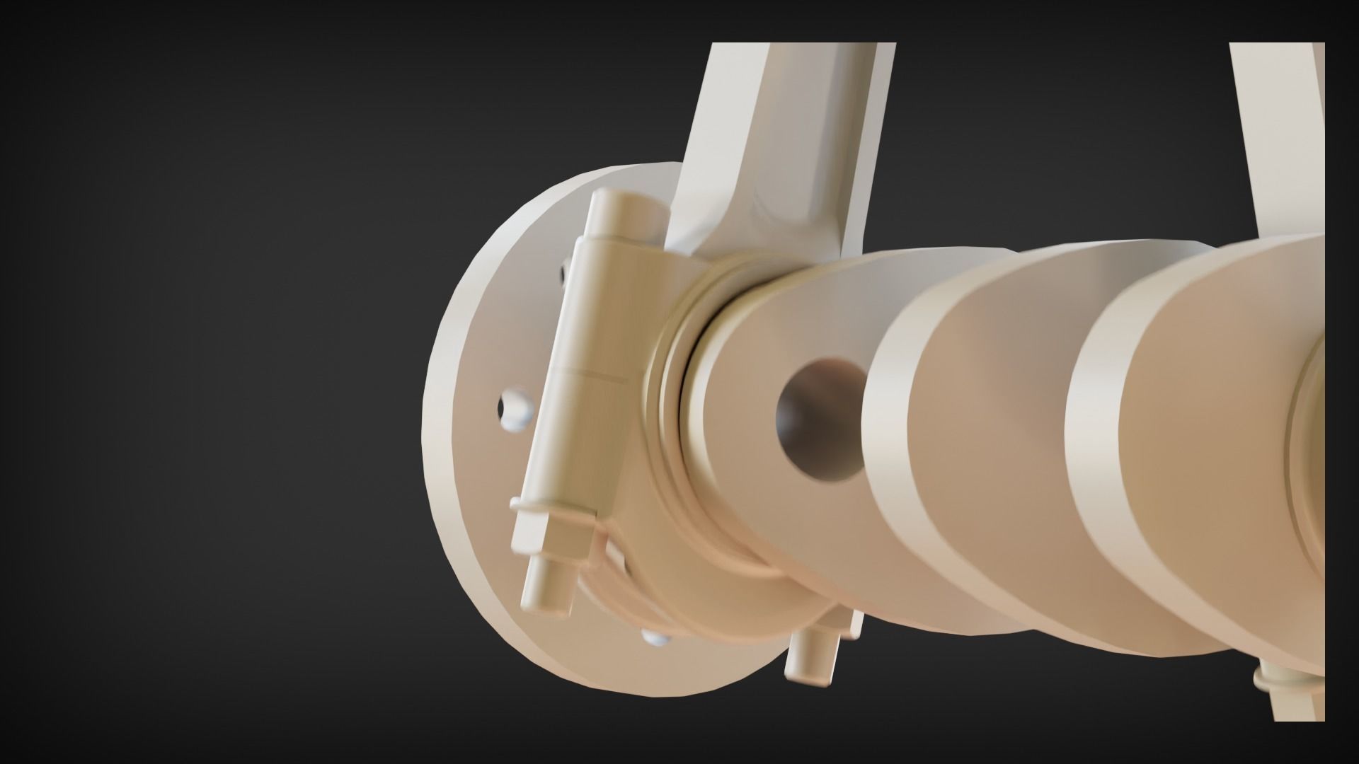 Car Engine Piston - Crankshaft SolidWorks and Blender 3D Low-poly 3D model_3