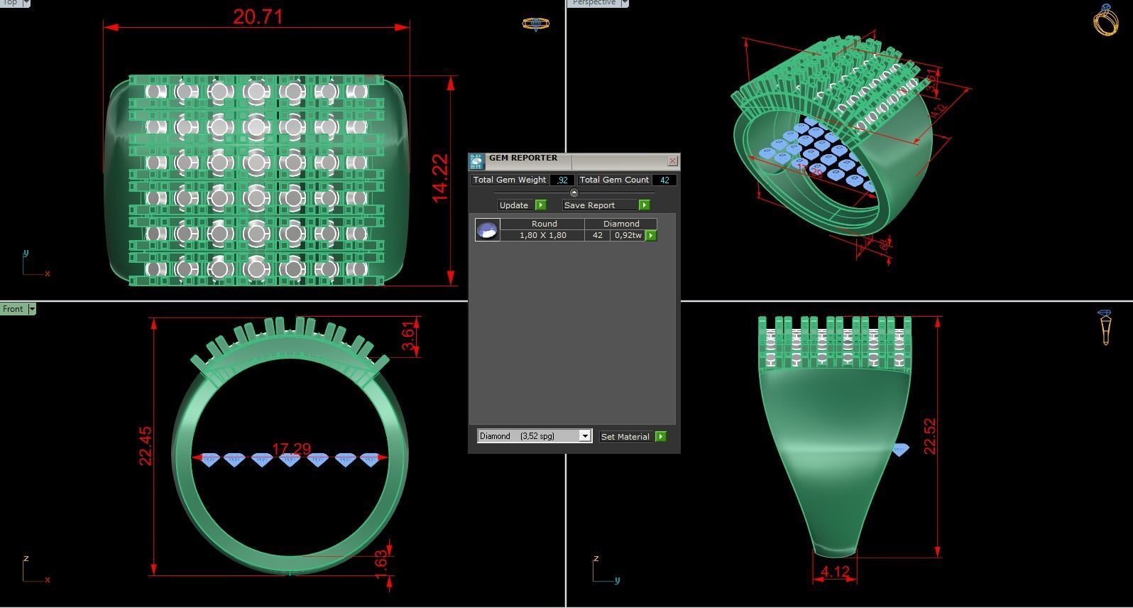 Band Ring 171 3D print model_6