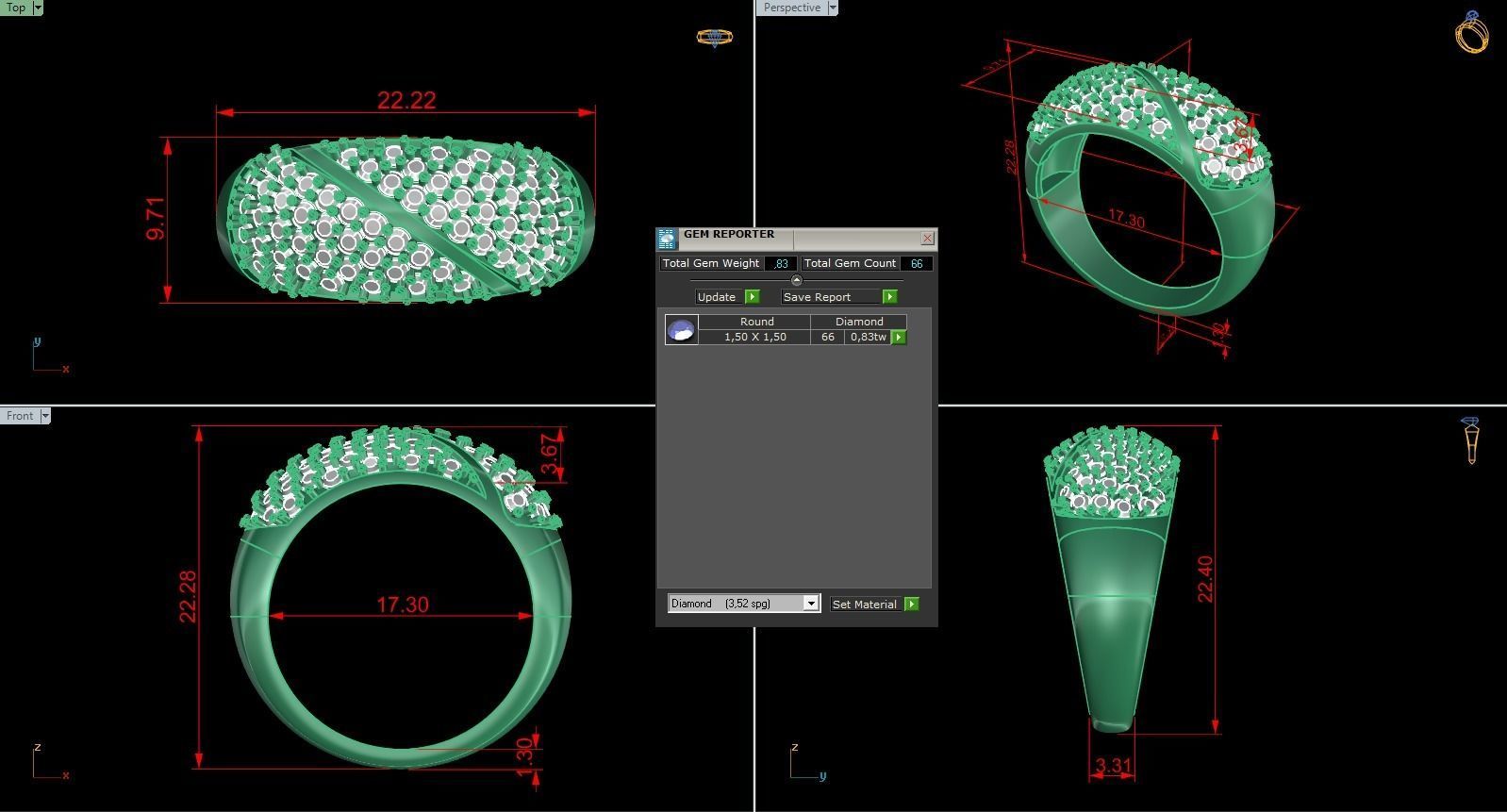 Band Ring 169 3D print model_6