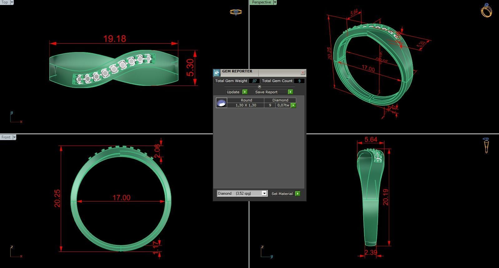 Band Ring 166 3D print model_6