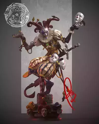 HARLEQUIN OF HORROR BY CREATIVE GEEK MB  3D print model