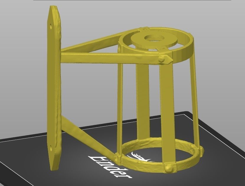 medival torch light 3D print model_3