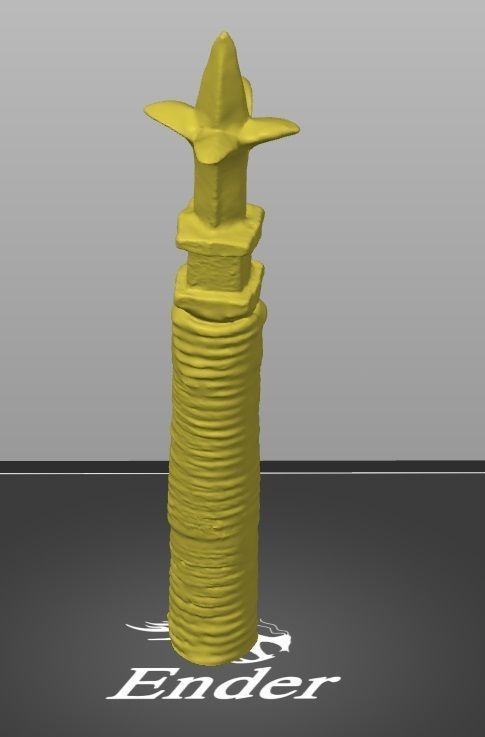 medival torch light 3D print model_2