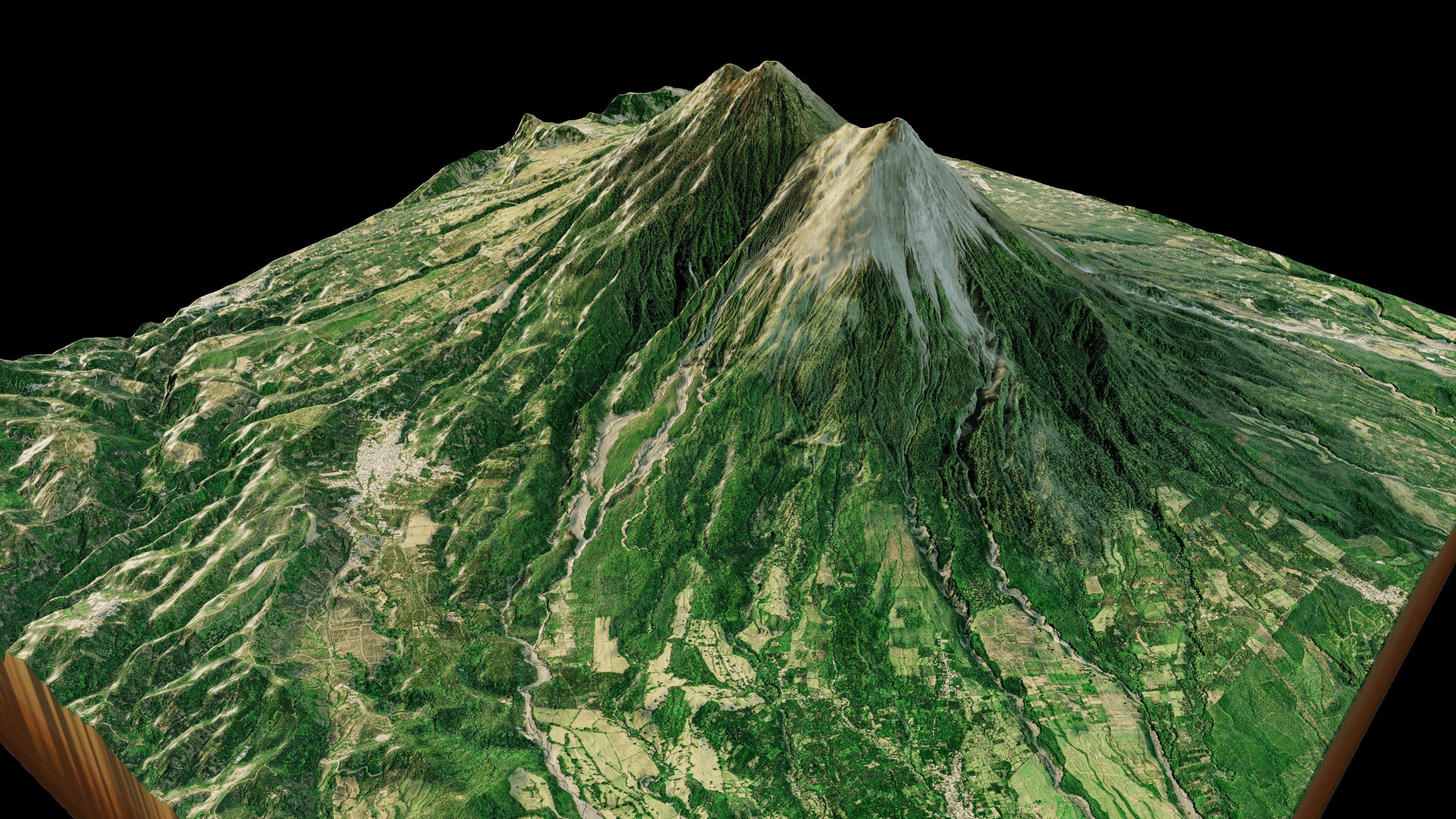 Fuego volcano and acatenango terrain 3d model 3D model_7