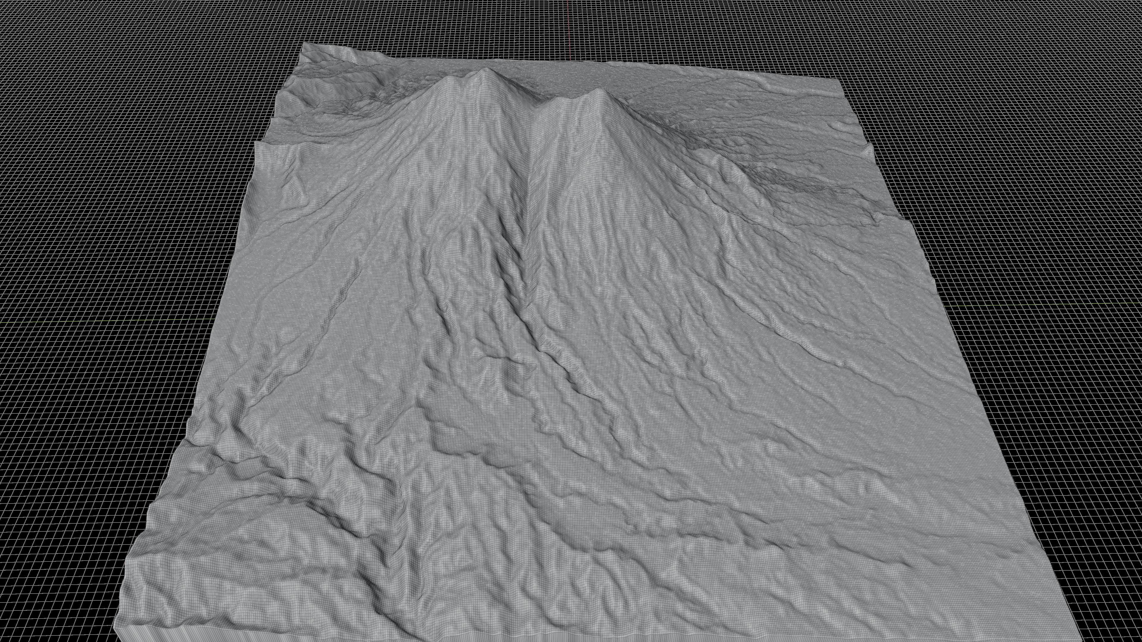 Fuego volcano and acatenango terrain 3d model 3D model_1