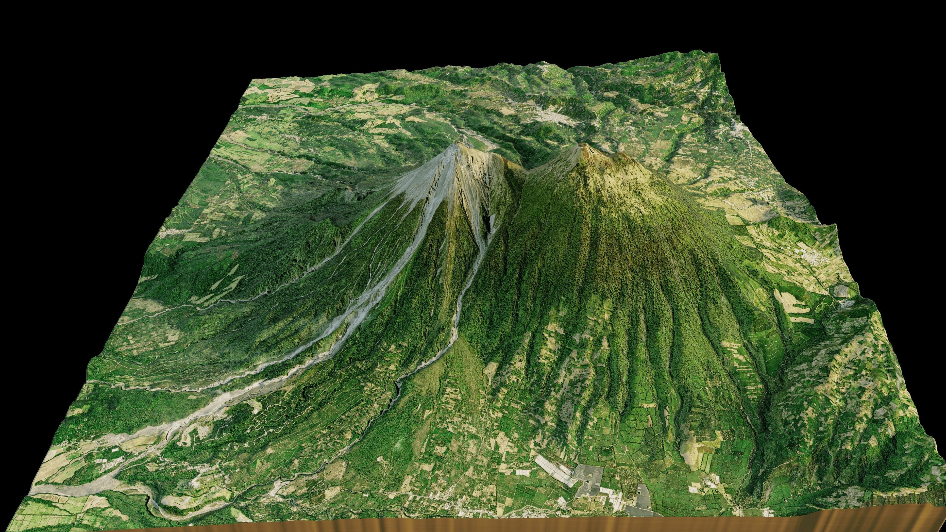 Fuego volcano and acatenango terrain 3d model 3D model_10
