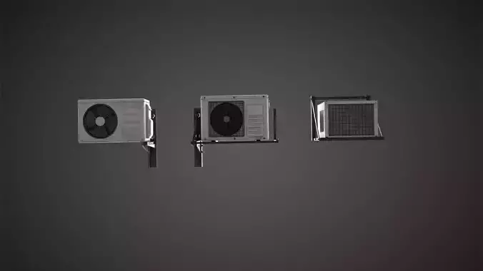 Cool Breeze AC Units for Ultimate Comfort Low-poly 3D model