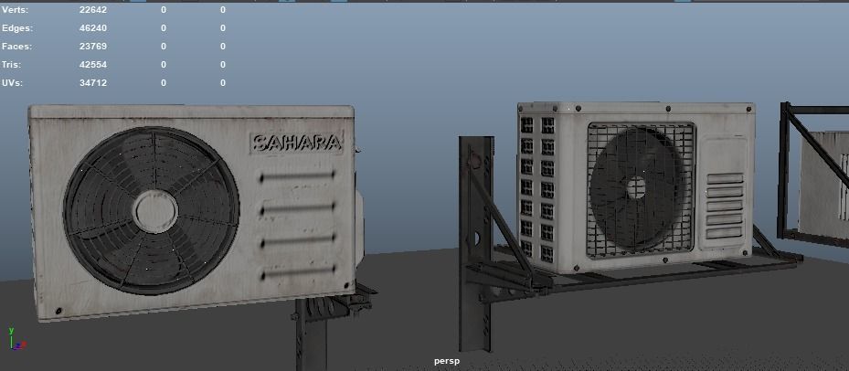 Cool Breeze AC Units for Ultimate Comfort Low-poly 3D model_21